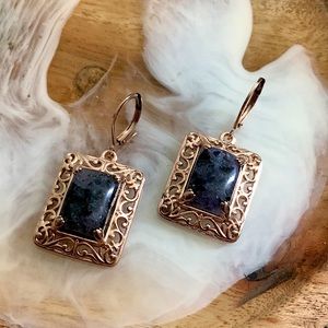 🖤Rosegold plated gemstone earrings